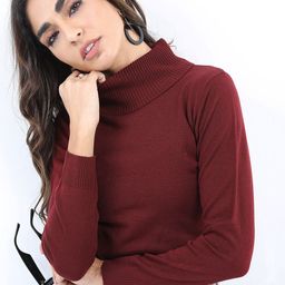 KETCH Women Turtle Neck Long Sleeve Acrylic Sweater-image-15