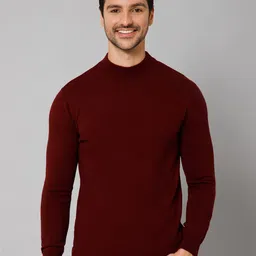 Cantabil Mock Collar Pullover Acrylic Sweater-picture-35