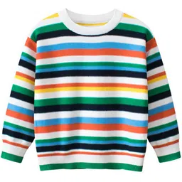StyleCast Boys White Striped Cotton Pullover Sweater-28