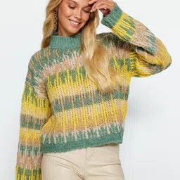 Trendyol Ribbed Turtle Neck Pullover-52