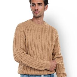 Celio Cable Knit Round Neck Cotton Pullover Sweaters-picture-24