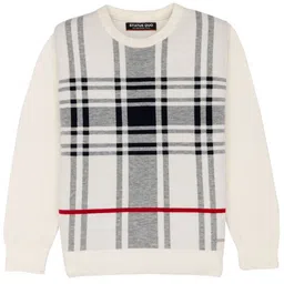 Status Quo Boys Checked Acrylic Pullover-image-41
