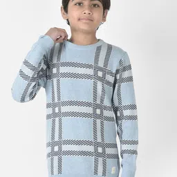Crimsoune Club Boys Checked Cotton Pullover-image-53