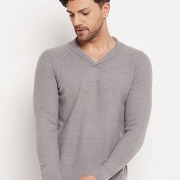 CAMLA Self Design V-Neck Acrylic Pullover-image-17