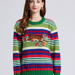 JC Collection Women Green & Blue Printed Pullover-image-45