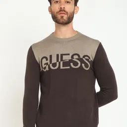 GUESS Colourblocked Long Sleeves Pullover Sweater-image-6
