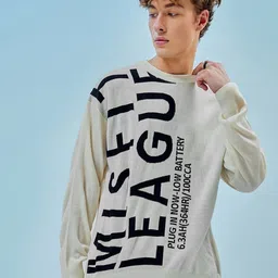Bewakoof Typography Printed Acrylic Pullover Sweaters-picture-27