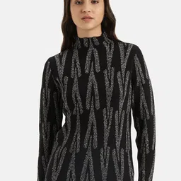 Kazo Chevron Printed Turtle Neck Pullover Sweater-picture-19