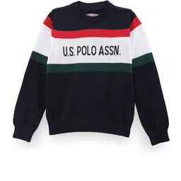 U.S. Polo Assn. Kids Boys Printed Pure Cotton Pullover-image-41