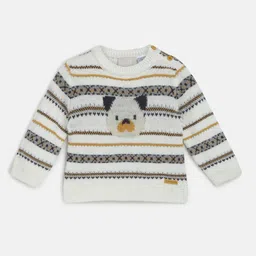 Chicco Boys Geometric Self Design Pullover-image-70