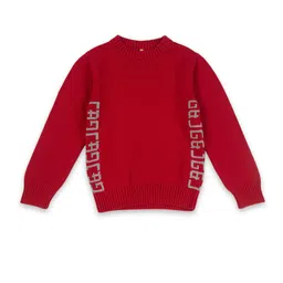Gini and Jony Boys Typography Printed Woolen Pullover-13