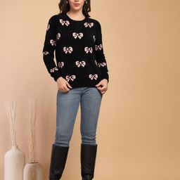 Gipsy Women Floral Round Neck Pullover Sweater-image-57