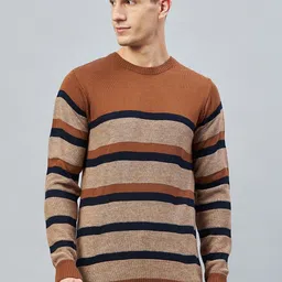 Club York Men Striped Acrylic Pullover Sweaters-image-74
