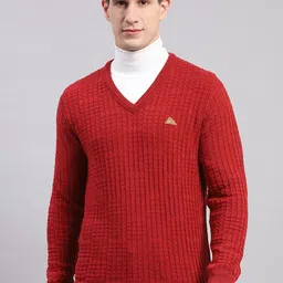 Monte Carlo Cable Knit V-Neck Woollen Pullover-picture-9