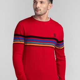GIORDANO Striped Acrylic Pullover Sweater-image-73