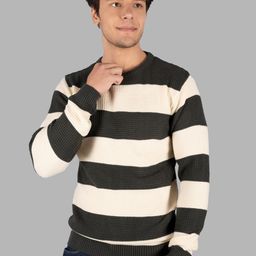 TIM PARIS Striped Long Sleeves Cotton  Pullover Sweater-image-69
