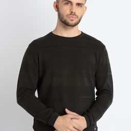 Status Quo Striped Cotton Pullover-image-68