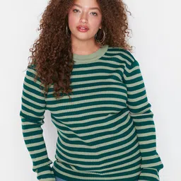 Trendyol Striped Acrylic Pullover Sweaters-43