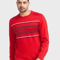 ColorPlus Men Plus Size Striped Cotton Pullover-picture-11