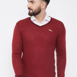 JUMP USA Men Maroon Pullover-image-78
