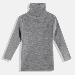 RVK Kids Turtle Neck Ribbed Acrylic Pullover-image-50