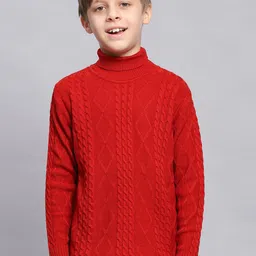 Monte Carlo Boys Turtle Neck Cable Knit Pullover-image-54