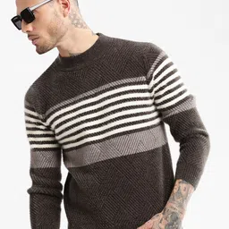 SHOWOFF Striped Acrylic Pullover-picture-58