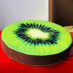 ME & YOU Green Kiwi Fruit Printed Round Shape Cushion-54