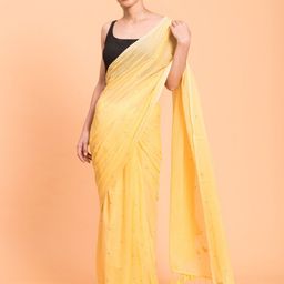 Suta Yellow Embellished Sequinned Pure Cotton Saree-image-71