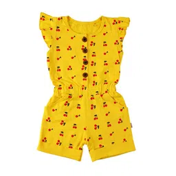 CATCUB Girls Yellow & Red Printed Basic Jumpsuit-image-84