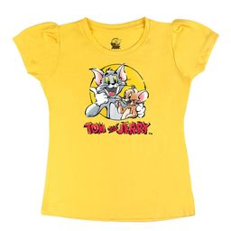 Tom & Jerry Girls Yellow Printed T-shirt-image-67
