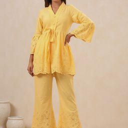 Readiprint Fashions Embroidered Pure Cotton Top & Palazzo Co-Ord-image-77