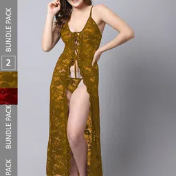 PIBU Yellow & Red Net Baby Doll-image-34