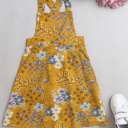 The Magic Wand Yellow Floral Pinafore Dress-image-12