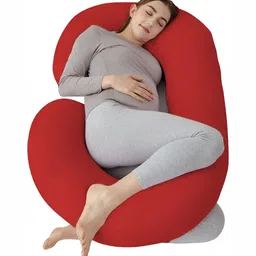DADDY COOL Red Cotton Breathable C Shaped Maternity Pillow-image-88