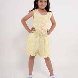 My Little Lambs Girls Printed Pure Cotton Playsuit-picture-15