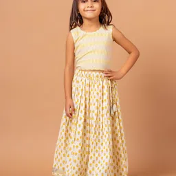 Sangria Floral Printed Pure Cotton Lehenga With Choli-picture-30