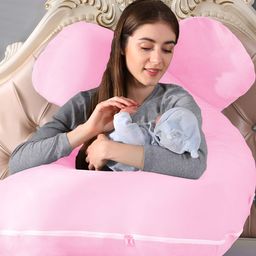 DADDY COOL Pink Fibre Filled Cotton Ultra Soft Maternity Pillow-image-44