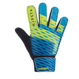 First Kids' Football Goalkeeper Gloves - Blue/Yellow-image-62
