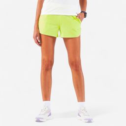 Women's Running & Trail Breathable Shorts Run 500 - Pale Lemon Yellow-5