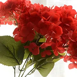 WELL ART GALLERY Red 5 Pieces Hydrangea Artificial Flowers-image-95