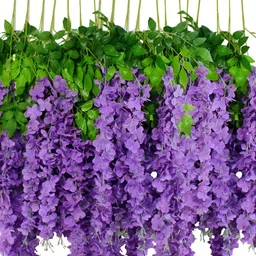 WELL ART GALLERY Purple 6 Pieces Hanging Blossom Artificial Flowers-image-68