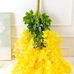 WELL ART GALLERY Yellow 6 Pieces Hanging Blossom Artificial Flower-image-3