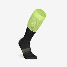 KIPRUN 500 Running Compression Socks Black/Yellow-0