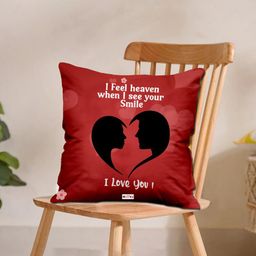 ME & YOU Red 2 Pieces Printed Cushion With Cushion Cover-image-95