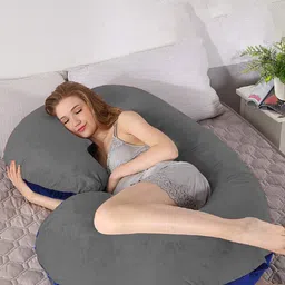 DADDY COOL Grey Velvet Maternity Pillow-image-1