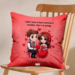 ME & YOU Printed Square Cushion-image-29