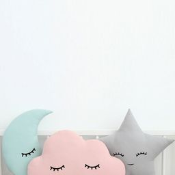 ME & YOU Kids Blue & Grey 3 Pieces Cloud Moon Star Shaped Baby Pillows-picture-33