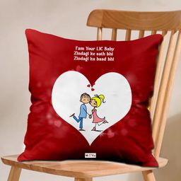 ME & YOU Red 2 Pieces Printed Cushion With Cushion Cover-image-96