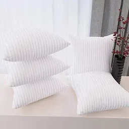 Cloth Fusion 5 Pcs White Striped Sleep Pillows-image-5
